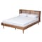 Baxton Studio Rina MidCentury Modern Ash Walnut Finished Wood 3Piece Full Size Bedroom Set with Synthetic Rattan 223-9812-9813-11298-ZORO - alternate 8